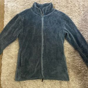blue soft full zip jacket
